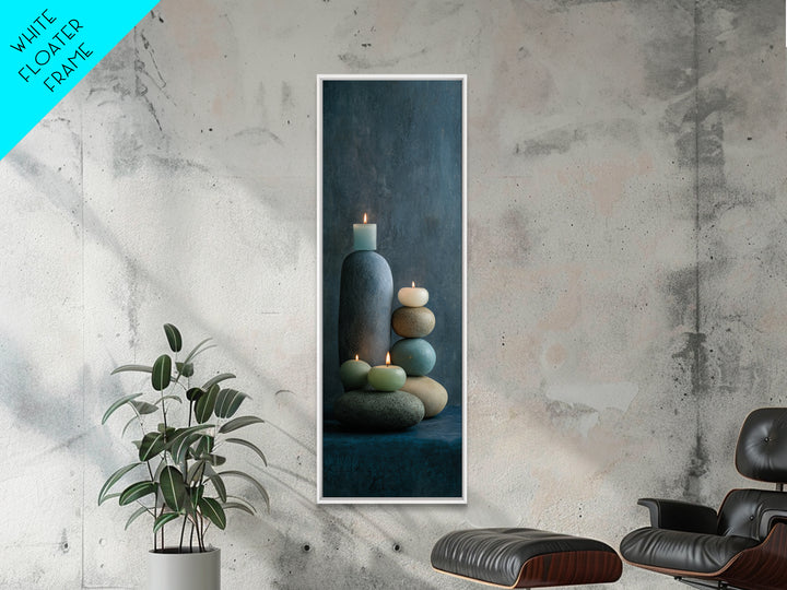 Minimal Candle Flame on Dark Background Canvas Print, Meditation Art, Printable Artwork, Living Room Decor, Fine Art, Stillness, MED-1x3-2