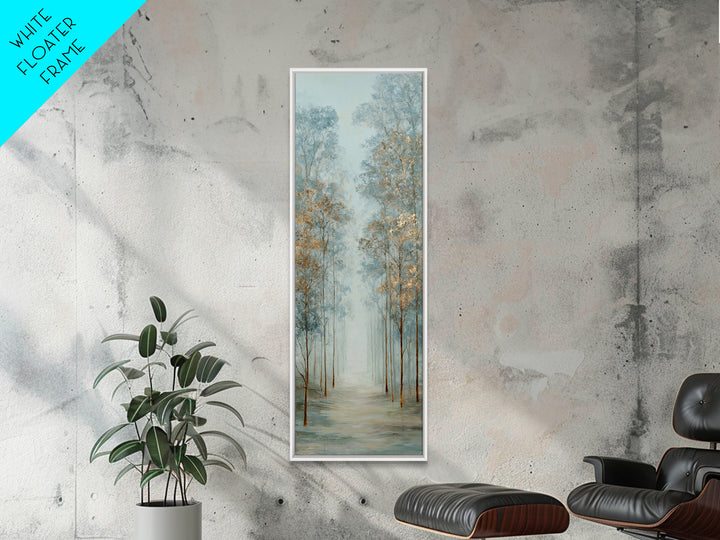 Misty Forest Path Canvas Print, Meditation Art, Boho Decor, Living Room Decor, Fine Art, Stillness, Original Art, Abstract Art, MED-1x3-97