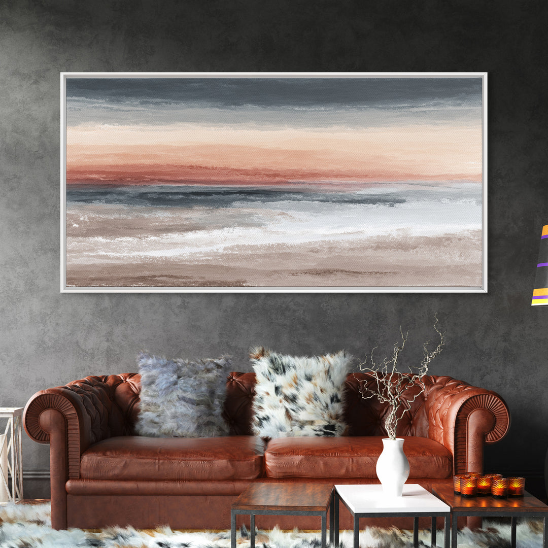 Soft Chakra Color Gradient Without Symbols Overload Canvas Print, Meditation Art, Art Deco, Living Room Decor, Stillness, MED-2x1-54