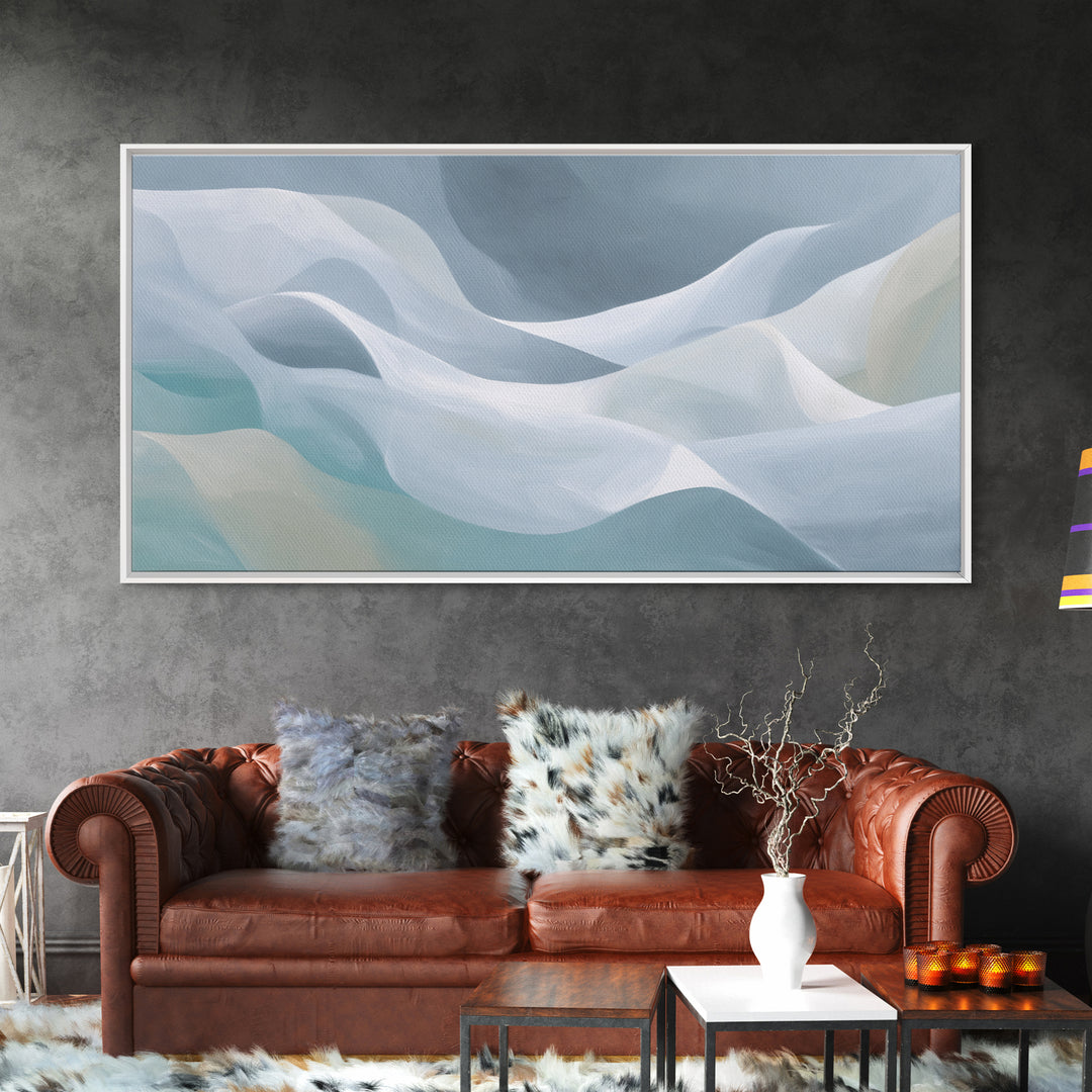 Abstract Breath Waves Canvas Print, Meditation Art, Printable Art, Living Room Decor, Abstract Art, Stillness, Minimalist Art, MED-2x1-74