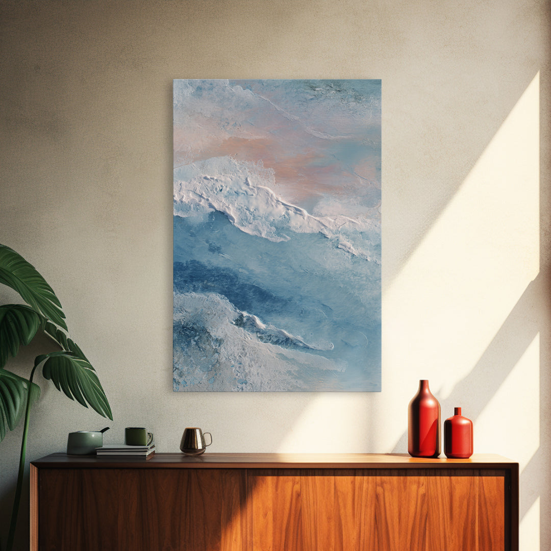 Abstract Breath Waves Canvas Print, Meditation Art, Wall Art, Living Room Decor, Abstract Art, Stillness, Boho Wall Decor, MED-2x3-14