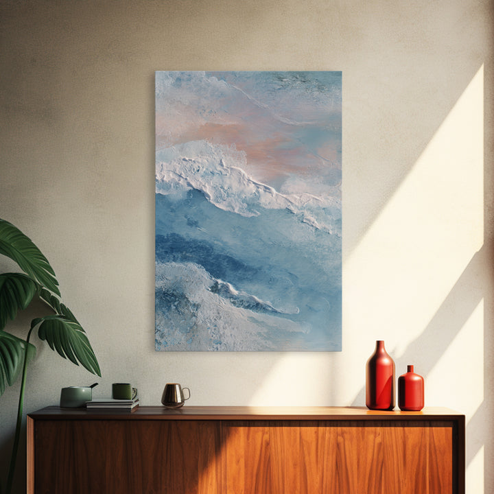Abstract Breath Waves Canvas Print, Meditation Art, Wall Art, Living Room Decor, Abstract Art, Stillness, Boho Wall Decor, MED-2x3-14