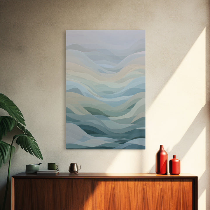 Abstract Breath Waves Canvas Print, Meditation Art, Modern Wall Art, Living Room Decor, Fine Art, Stillness, Buddha Wall Art, MED-2x3-62