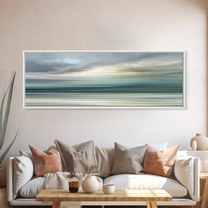 Soft Chakra Color Gradient Without Symbols Overload Canvas Print, Meditation Art, Abstract Wall Art, Living Room Decor, MED-3x1-2