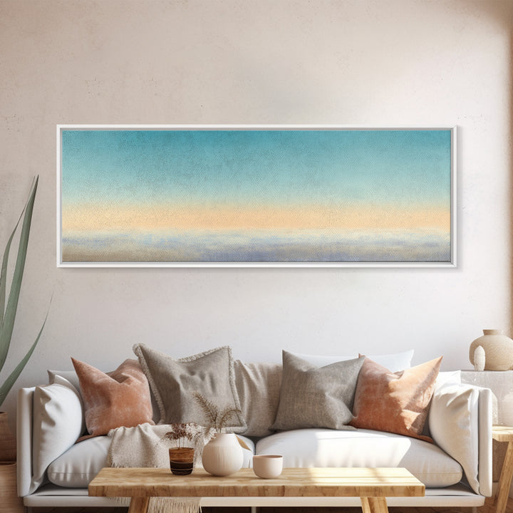 Soft Chakra Color Gradient Without Symbols Overload Canvas Print, Meditation Art, Gallery Wall Art, Living Room Decor, MED-3x1-50