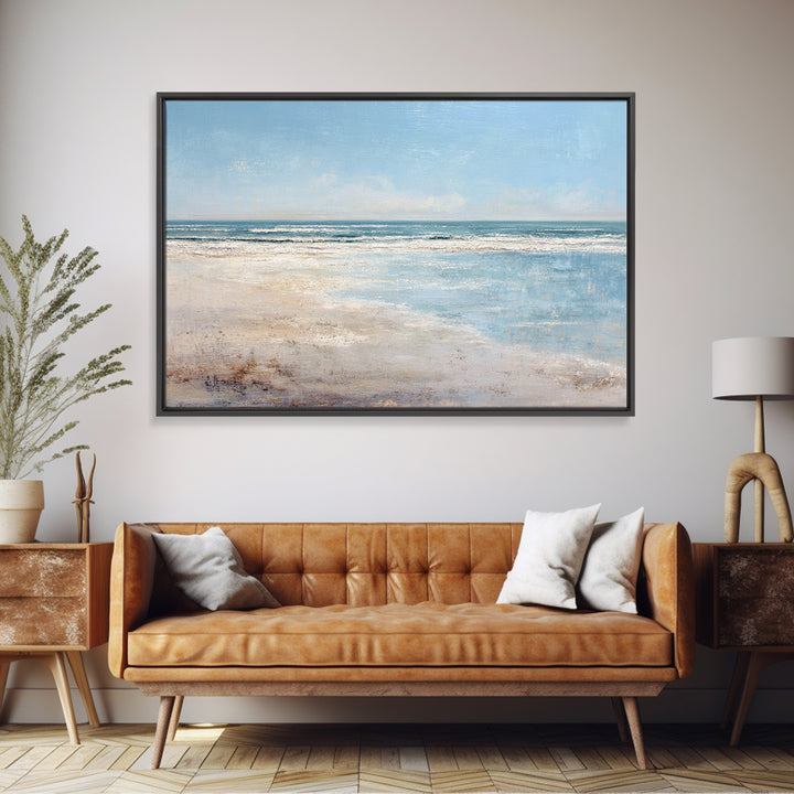 Ocean Horizon with Meditative Stillness Canvas Print, Meditation Art, Black Woman Art, Living Room Decor, Fine Art, Stillness, MED-3x2-22