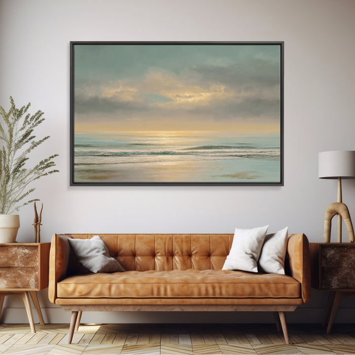 Ocean Horizon with Meditative Stillness Canvas Print, Meditation Art, Zen Home Decor, Living Room Decor, Fine Art, Stillness, MED-3x2-94