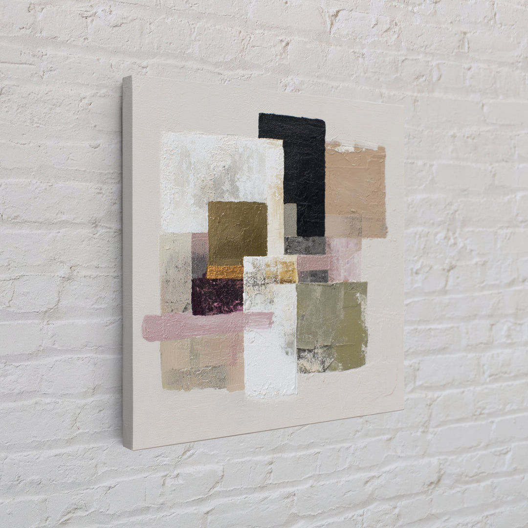 Quiet Stone Stack Framed Canvas Print, Minimalist Art, Movie Poster, Living Room Decor, Abstract Art, Minimal, Modern Wall Art, MIN-1x1-11