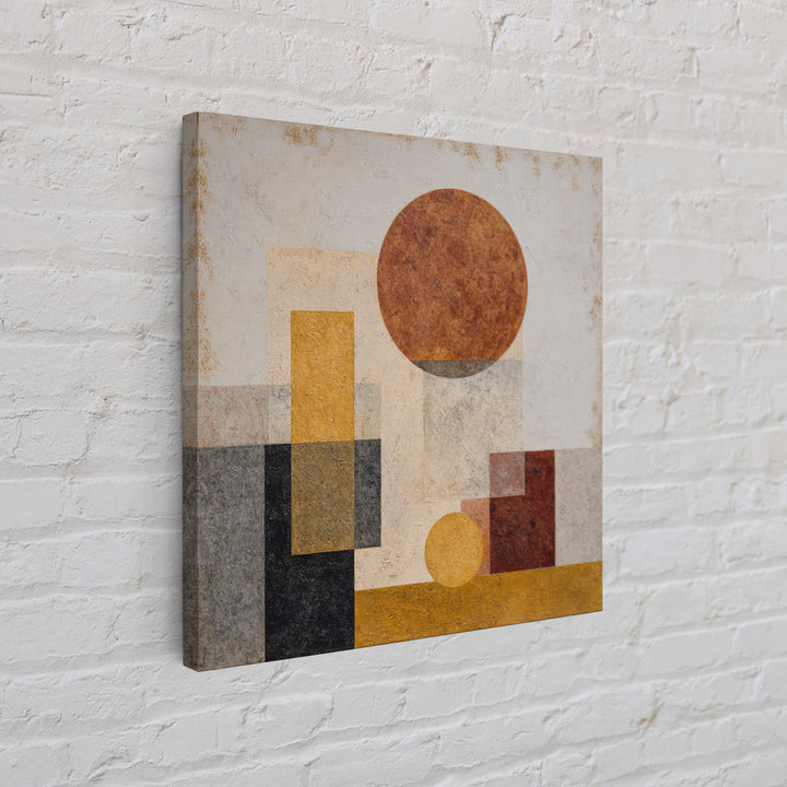 Simple Geometric Sun Canvas Print, Minimalist Art, Boho, Living Room Decor, Abstract Art, Minimal, Abstract Painting, MIN-1x1-15