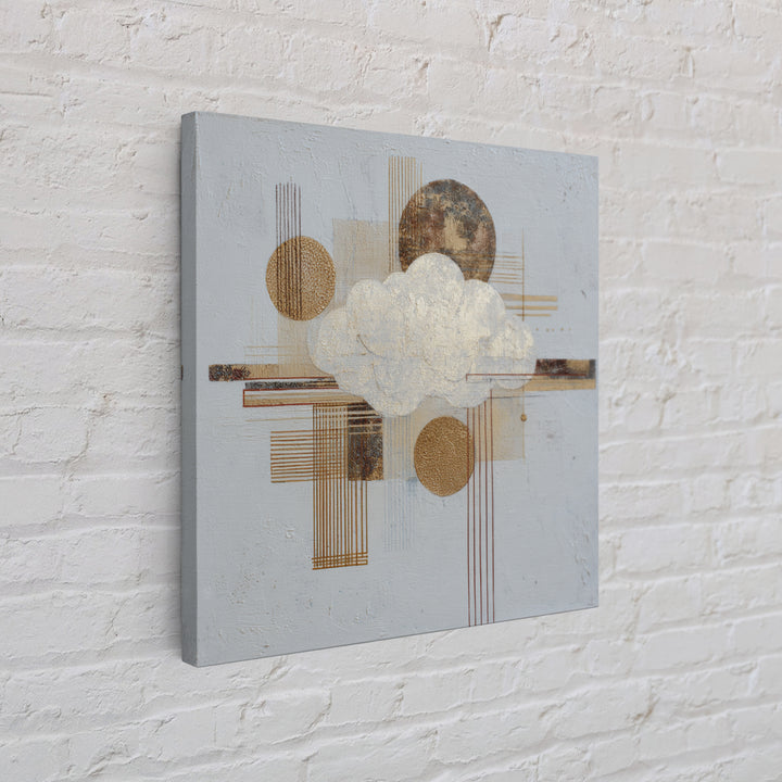 Small Cloud Study Framed Canvas Print, Minimalist Art, Neutral Decor, Living Room Decor, Fine Art, Minimal, Home Decor, MIN-1x1-21
