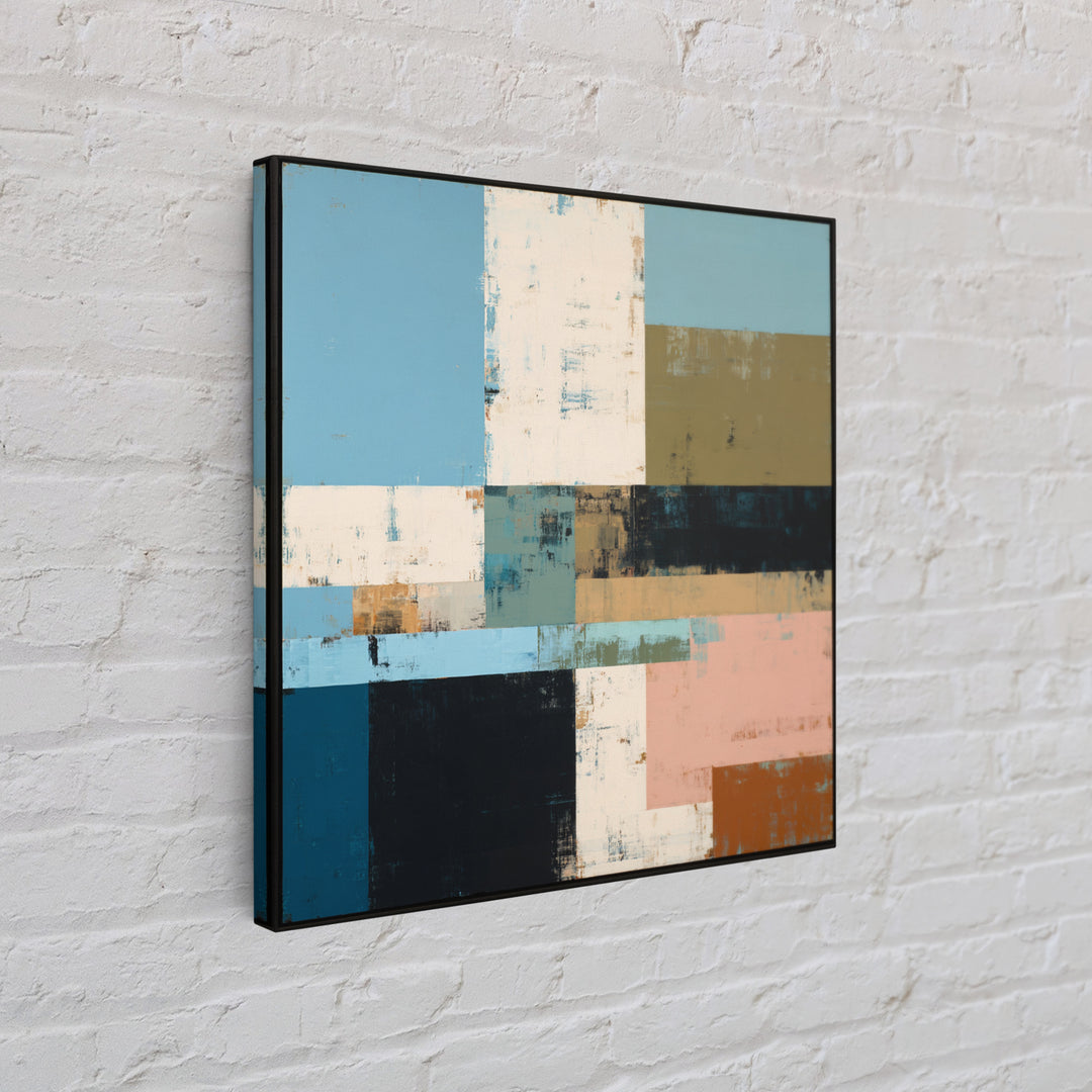 Simple Blue Horizon Canvas Print, Minimalist Art, Modern Art, Living Room Decor, Fine Art, Minimal, Minimalist Decor, MIN-1x1-30