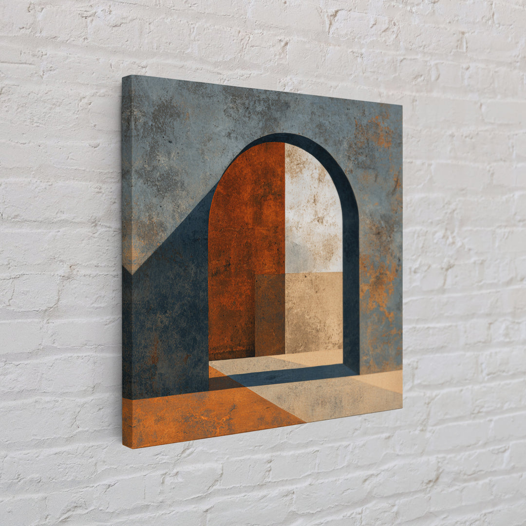 Monochrome Arch and Shadow Composition Framed Canvas Print, Minimalist Art, Gallery Decor, Living Room Decor, Fine Art, Minimal, MIN-1x1-32