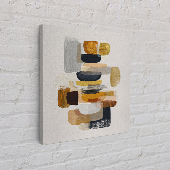 Quiet Stone Stack Canvas Print, Minimalist Art, Printable Art, Living Room Decor, Abstract Art, Minimal, Neutral Decor, MIN-1x1-35