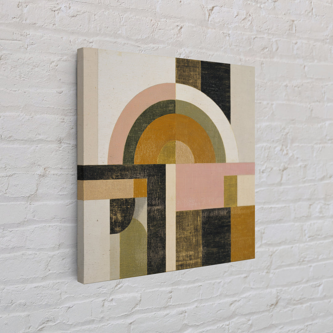 Simple Geometric Sun Framed Canvas Print, Minimalist Art, Living Room Decor, Abstract Art, Minimal, Modern Decor, MIN-1x1-39