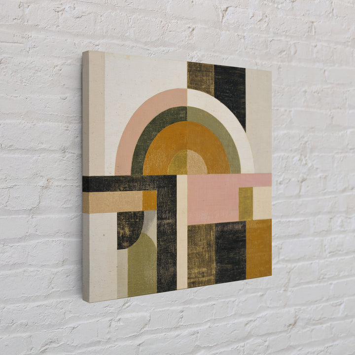 Simple Geometric Sun Framed Canvas Print, Minimalist Art, Living Room Decor, Abstract Art, Minimal, Modern Decor, MIN-1x1-39