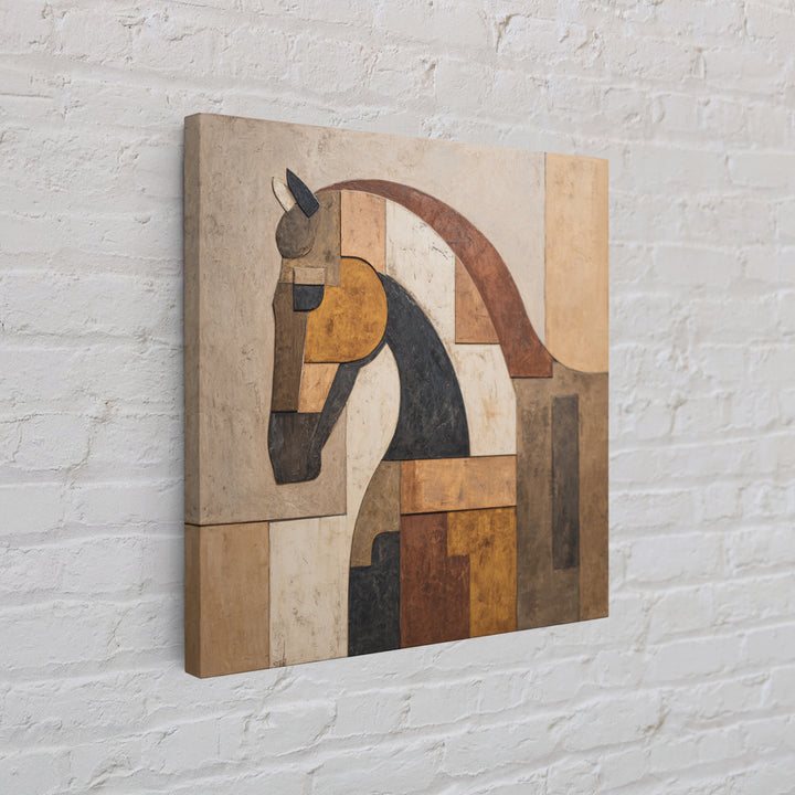 Minimal Horse Contour Framed Canvas Print, Minimalist Art, Modern Wall Art, Living Room Decor, Abstract Art, Minimal, MIN-1x1-42