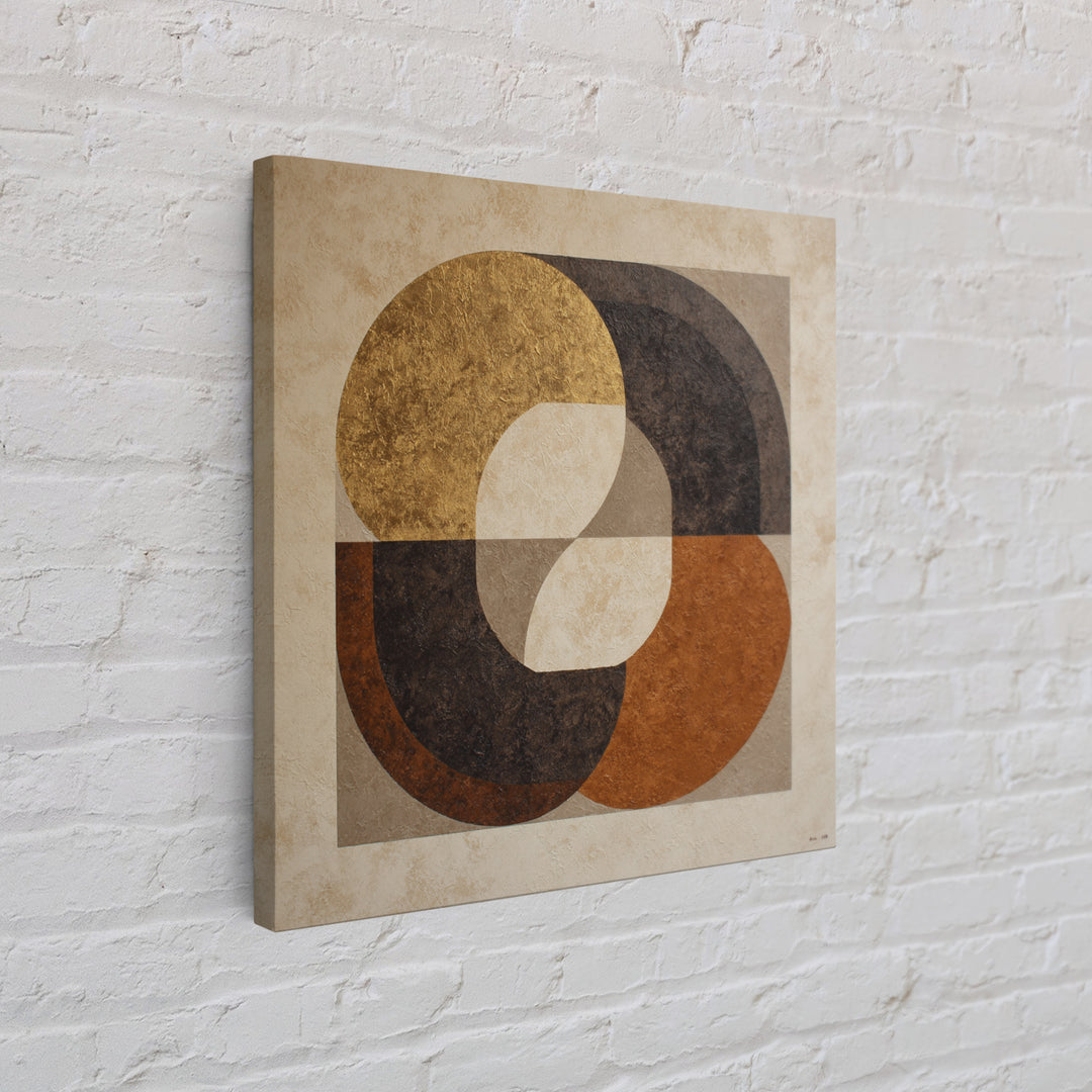 Two Overlapping Organic Shapes Framed Canvas Print, Minimalist Art, Abstract Wall Art, Living Room Decor, Fine Art, Minimal, MIN-1x1-43