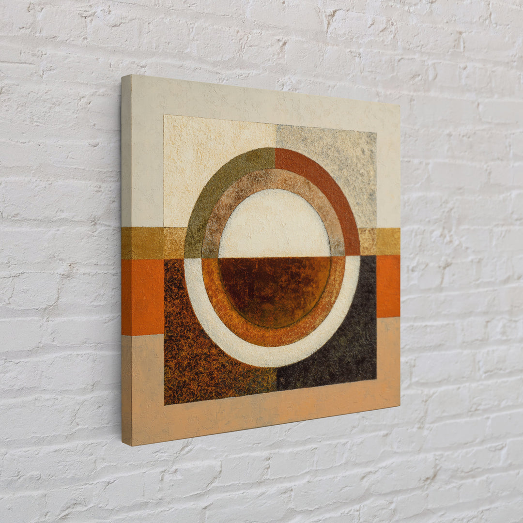 Single Brushstroke Circle Framed Canvas Print, Minimalist Art, Abstract Painting, Living Room Decor, Fine Art, Minimal, MIN-1x1-46