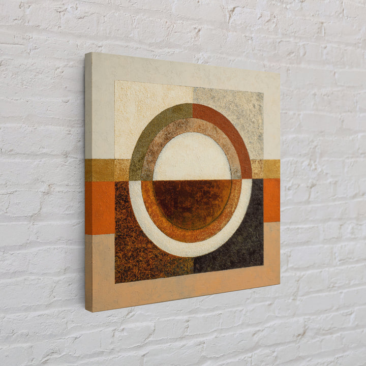 Single Brushstroke Circle Framed Canvas Print, Minimalist Art, Abstract Painting, Living Room Decor, Fine Art, Minimal, MIN-1x1-46