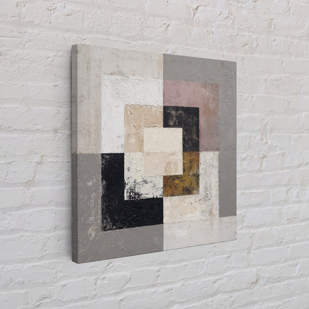 Calm Rectangle Composition Framed Canvas Print, Minimalist Art, Art, Living Room Decor, Fine Art, Minimal, Canvas Tote Bag, MIN-1x1-48