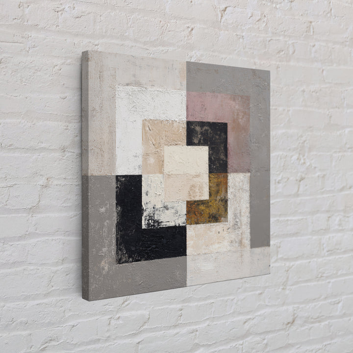 Calm Rectangle Composition Framed Canvas Print, Minimalist Art, Art, Living Room Decor, Fine Art, Minimal, Canvas Tote Bag, MIN-1x1-48