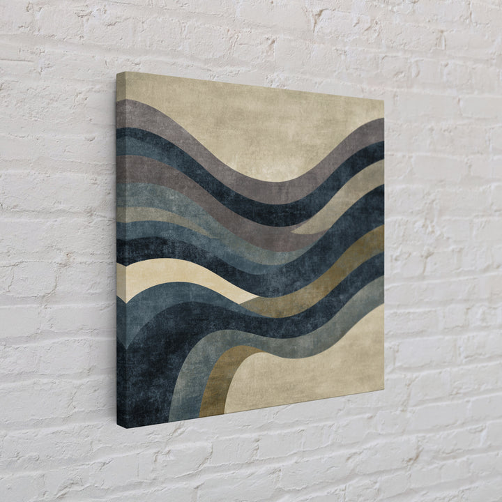 Minimal Abstract Wave Line Framed Canvas Print, Minimalist Art, Boho Decor, Living Room Decor, Minimal, Digital Prints, MIN-1x1-61
