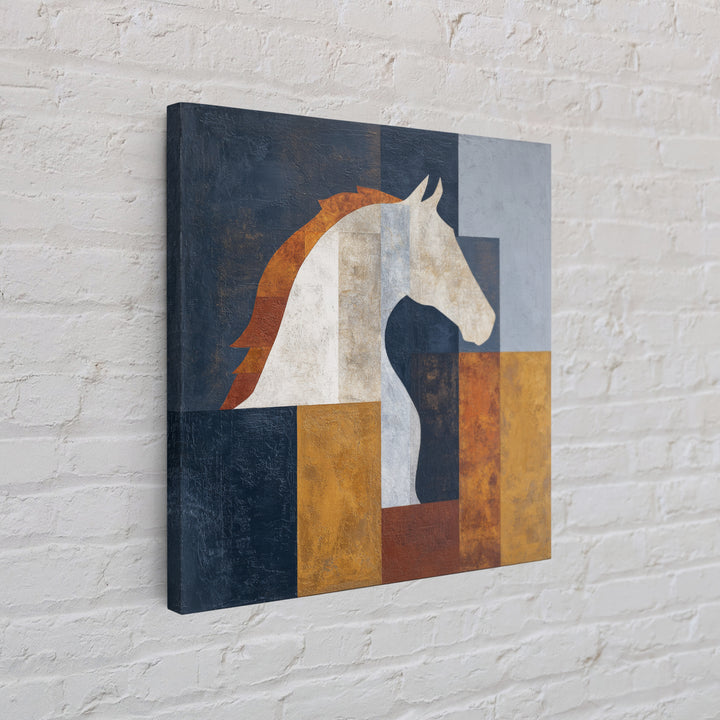 Minimal Horse Contour Framed Canvas Print, Minimalist Art, Modern Wall Art, Living Room Decor, Abstract Art, Minimal, MIN-1x1-66