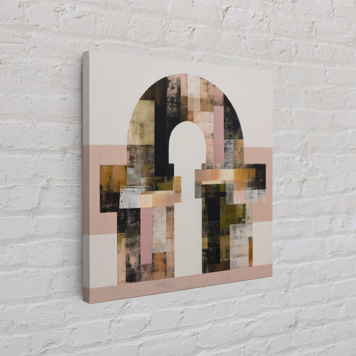 Monochrome Arch and Shadow Composition Framed Canvas Print, Minimalist Art, Art Print, Living Room Decor, Fine Art, Minimal, MIN-1x1-8