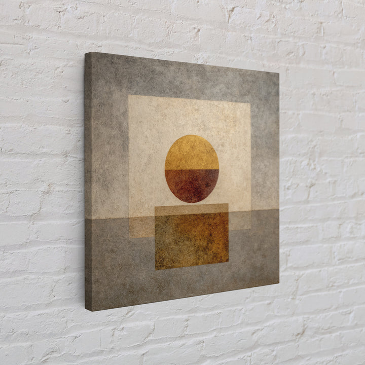Minimal Moon over a Pale Ocean Canvas Print, Minimalist Art, Art, Living Room Decor, Oil Painting, Minimal, Canvas Tote Bag, MIN-1x1-81