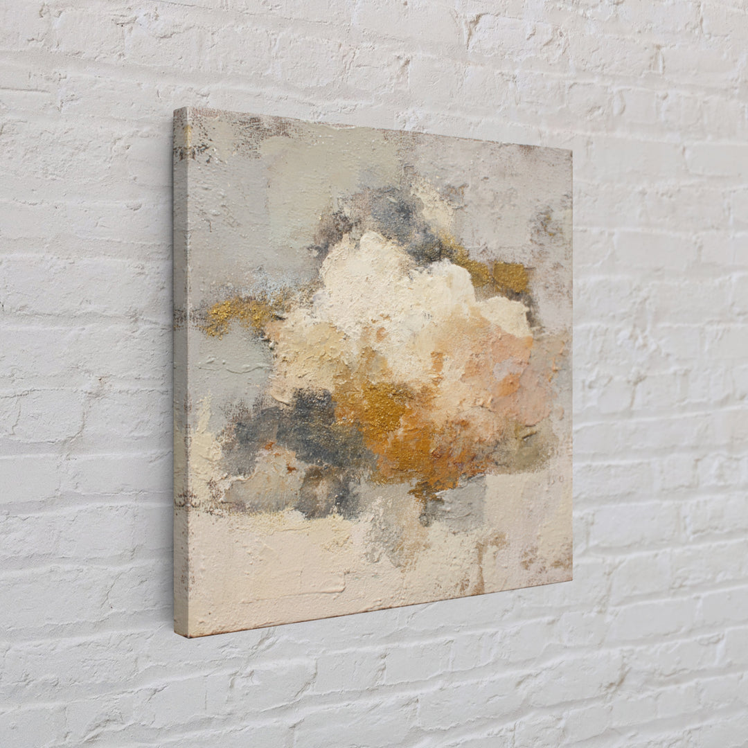 Small Cloud Study Framed Canvas Print, Minimalist Art, Wall Art, Living Room Decor, Oil Painting, Minimal, Large Wall Art, MIN-1x1-93