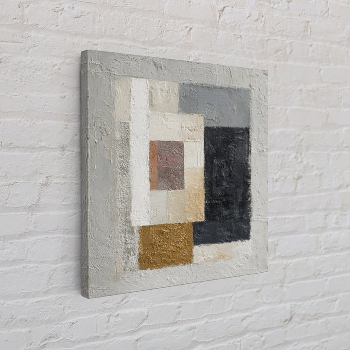 Calm Rectangle Composition Framed Canvas Print, Minimalist Art, Digital Prints, Living Room Decor, Fine Art, Minimal, MIN-1x1-96