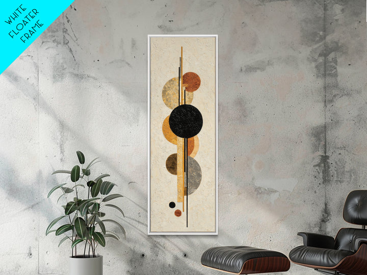 Single Black Circle on Warm Ivory Ground Canvas Print, Minimalist Art, Minimalist Decor, Living Room Decor, Fine Art, Minimal, MIN-1x3-13