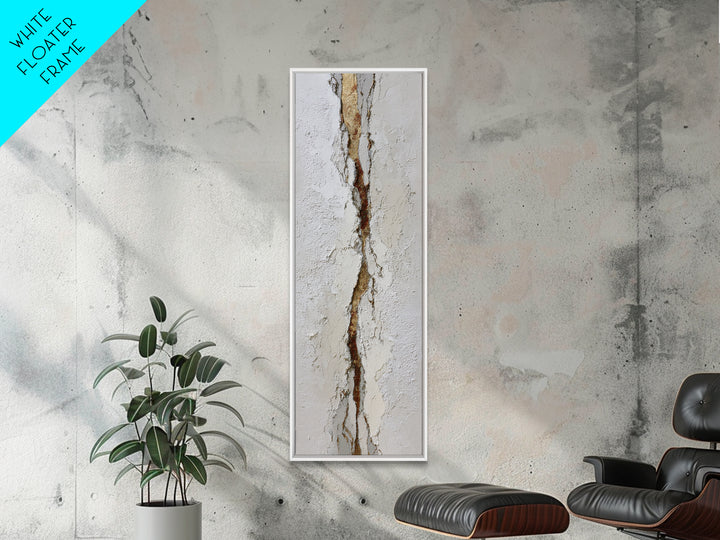 White on White Plaster Texture Study Canvas Print, Minimalist Art, Wall Decor, Living Room Decor, Minimal, Abstract Art, MIN-1x3-28