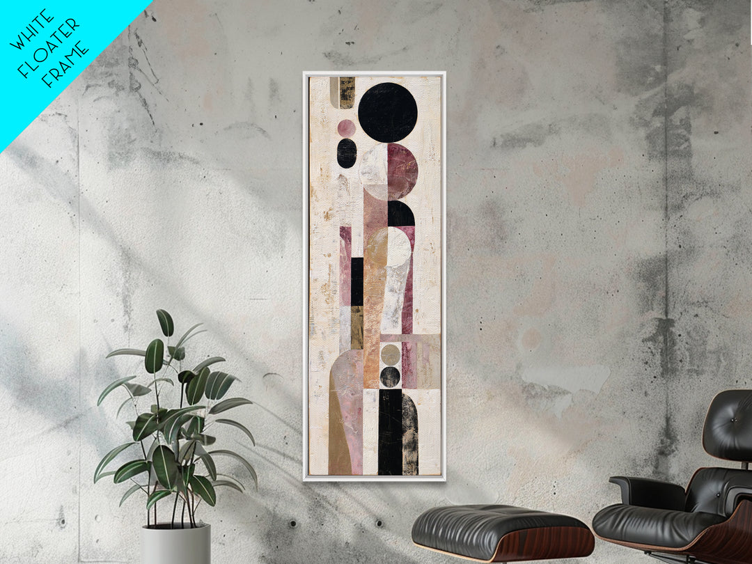 Single Black Circle on Warm Ivory Ground Canvas Print, Minimalist Art, Minimalist Decor, Living Room Decor, Fine Art, Minimal, MIN-1x3-37