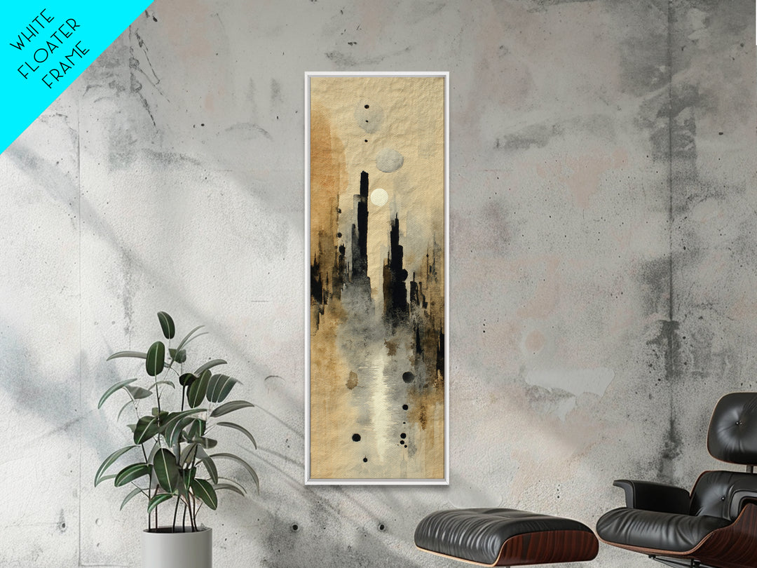 Simple Blue Horizon Framed Canvas Print, Minimalist Art, Luxury Decor, Living Room Decor, Fine Art, Minimal, Art Prints, MIN-1x3-66