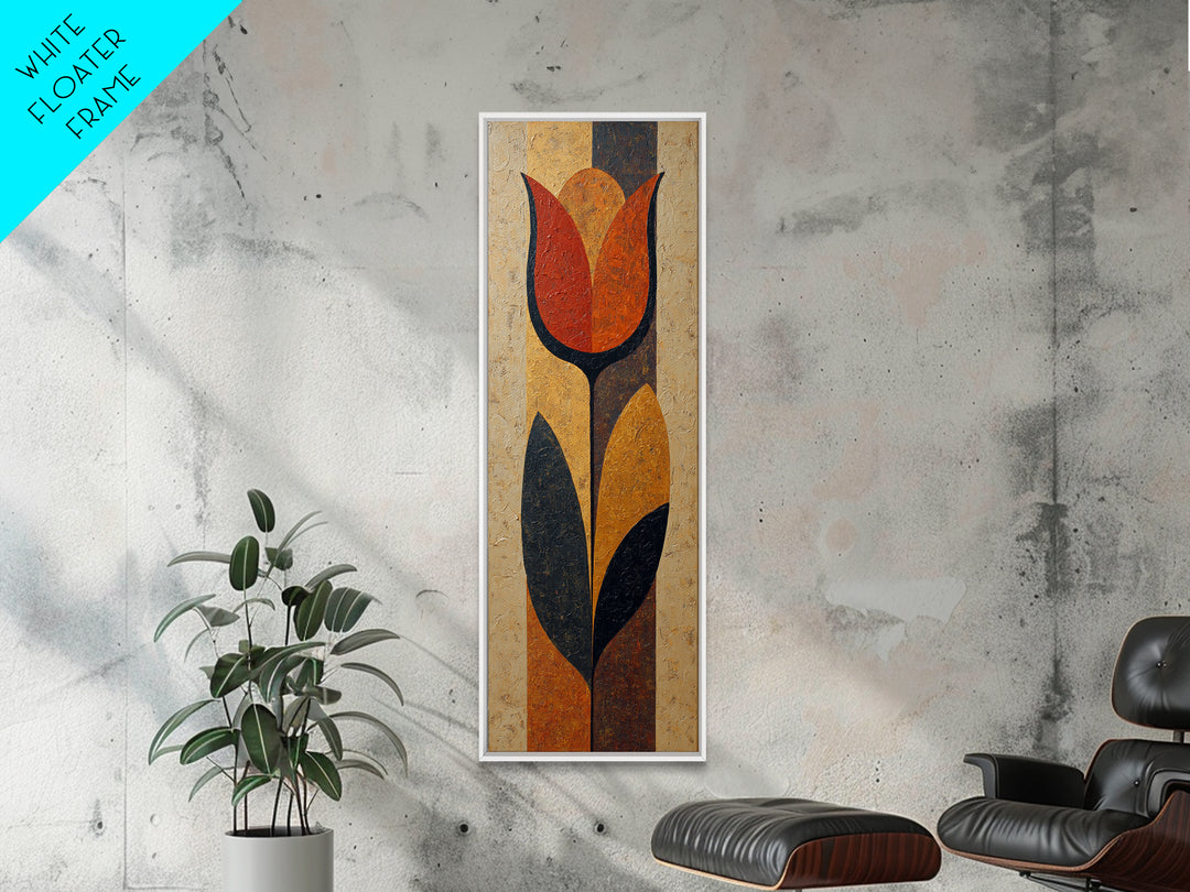 Single Flower Stem Canvas Print, Minimalist Art, Living Room Decor, Minimal, Modern Decor, Fine Art Print, Statement Artwork, MIN-1x3-72
