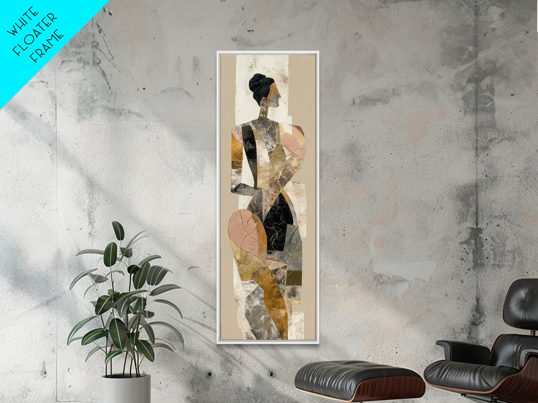 Single Gold Line Curve on Charcoal Canvas Print, Minimalist Art, Poster, Living Room Decor, Minimal, Boho, Canvas Tote Bag, MIN-1x3-77