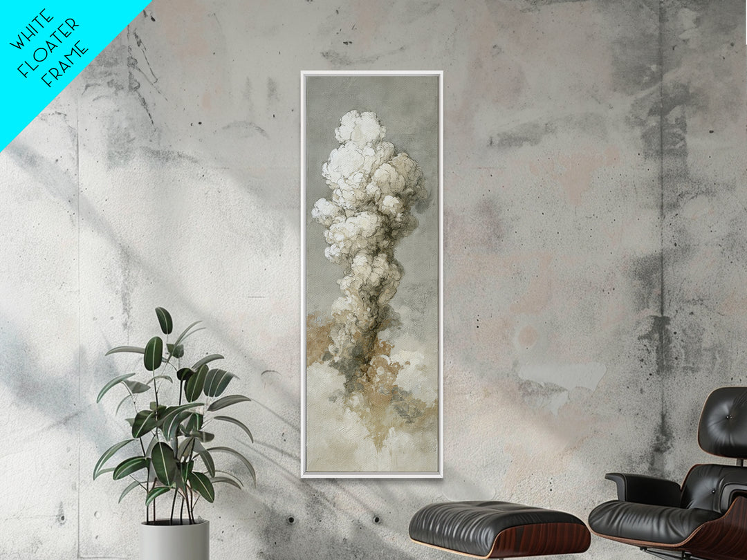 Small Cloud Study Canvas Print, Minimalist Art, Living Room Decor, Minimal, Modern Decor, Fine Art Print, Statement Artwork, MIN-1x3-81