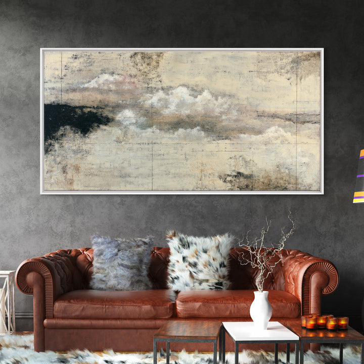 Small Cloud Study Canvas Print, Minimalist Art, Digital Prints, Living Room Decor, Minimal, Printable Art, Abstract Wall Art, MIN-2x1-17