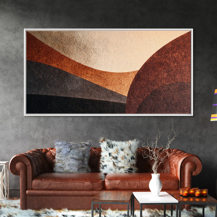 Monochrome Arch and Shadow Composition Framed Canvas Print, Minimalist Art, Contemporary Art, Living Room Decor, Minimal, MIN-2x1-28