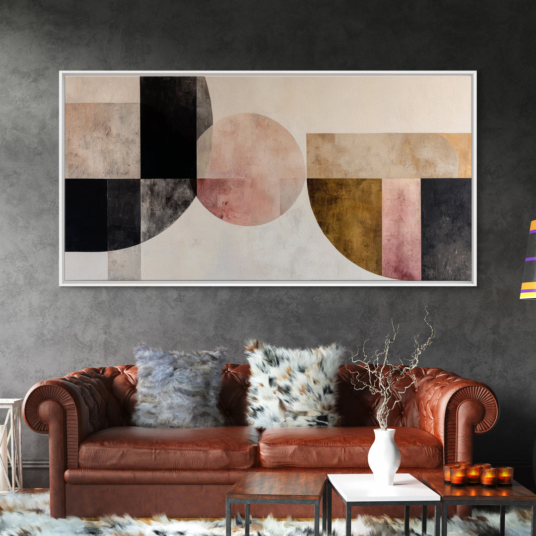 Monochrome Arch and Shadow Composition Canvas Print, Minimalist Art, Minimalist, Living Room Decor, Fine Art, Minimal, MIN-2x1-52