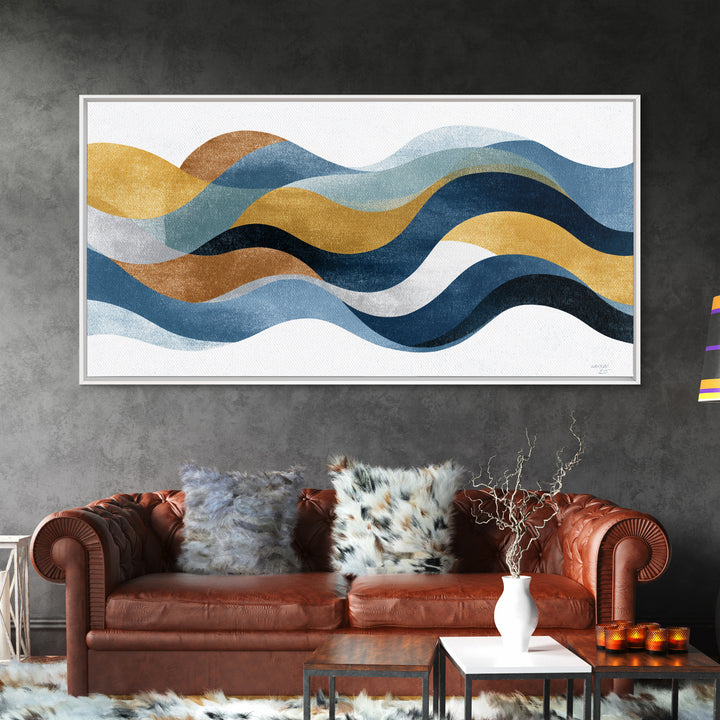 Minimal Abstract Wave Line Canvas Print, Minimalist Art, Printables, Living Room Decor, Abstract Art, Minimal, Boho Wall Art, MIN-2x1-57