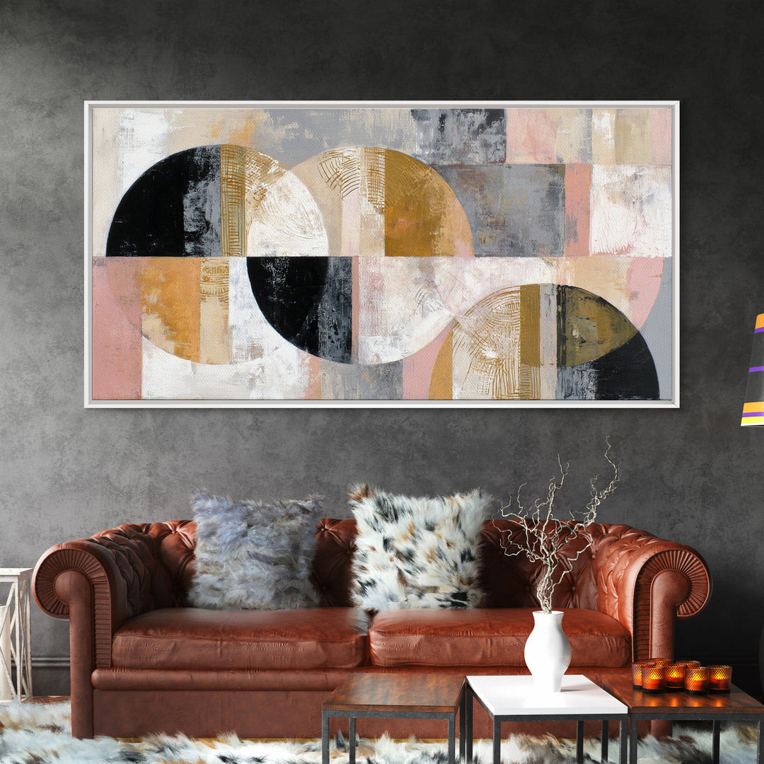 Single Gold Line Curve on Charcoal Canvas Print, Minimalist Art, Digital Wall Art, Living Room Decor, Abstract Art, Minimal, MIN-2x1-61