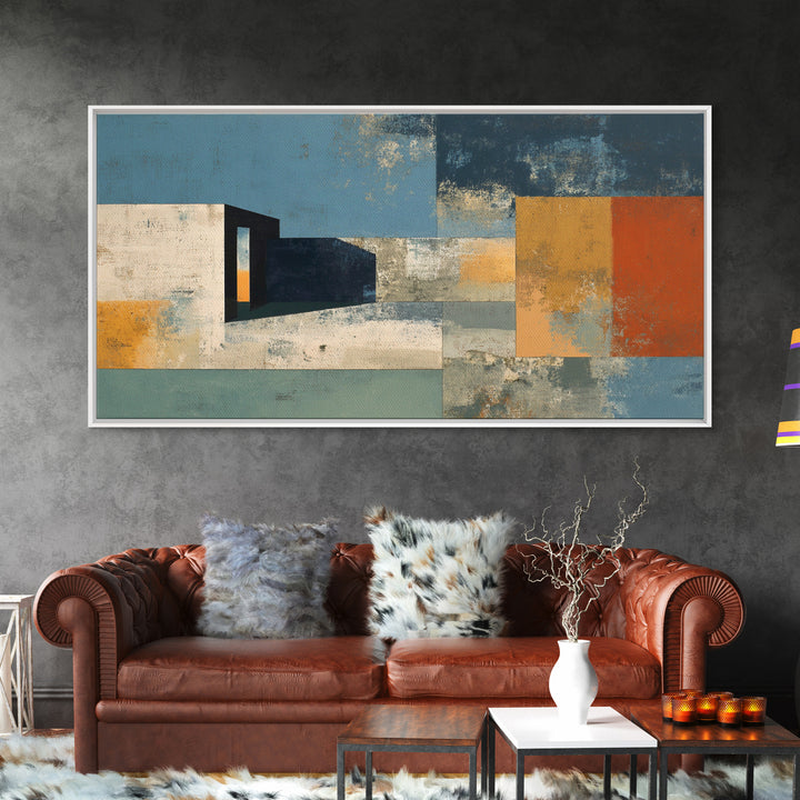 Monochrome Arch and Shadow Composition Canvas Print, Minimalist Art, Abstract Art, Living Room Decor, Fine Art, Minimal, MIN-2x1-76