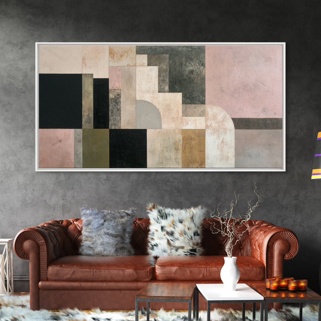 Simple Geometric Sun Framed Canvas Print, Minimalist Art, Art, Living Room Decor, Fine Art, Minimal, Canvas Tote Bag, MIN-2x1-83