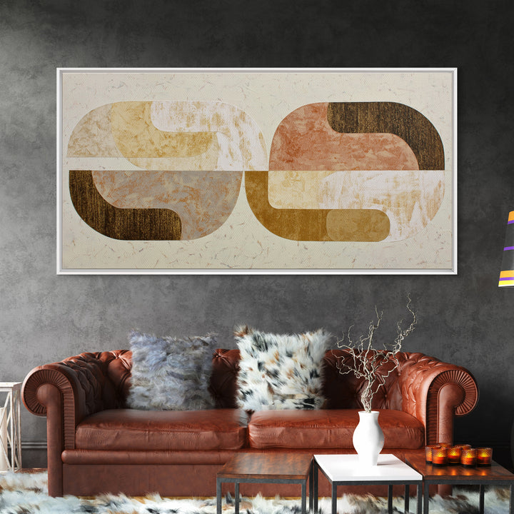 Two Overlapping Organic Shapes Framed Canvas Print, Minimalist Art, Unique Wall Art, Living Room Decor, Abstract Art, Minimal, MIN-2x1-87
