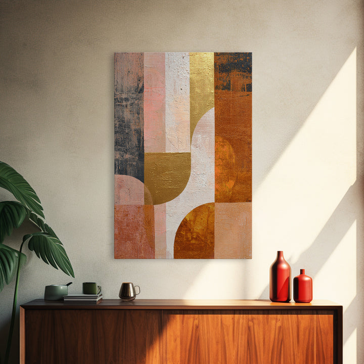 Single Gold Line Curve on Charcoal Framed Canvas Print, Minimalist Art, Art Print, Living Room Decor, Fine Art, Minimal, MIN-2x3-25