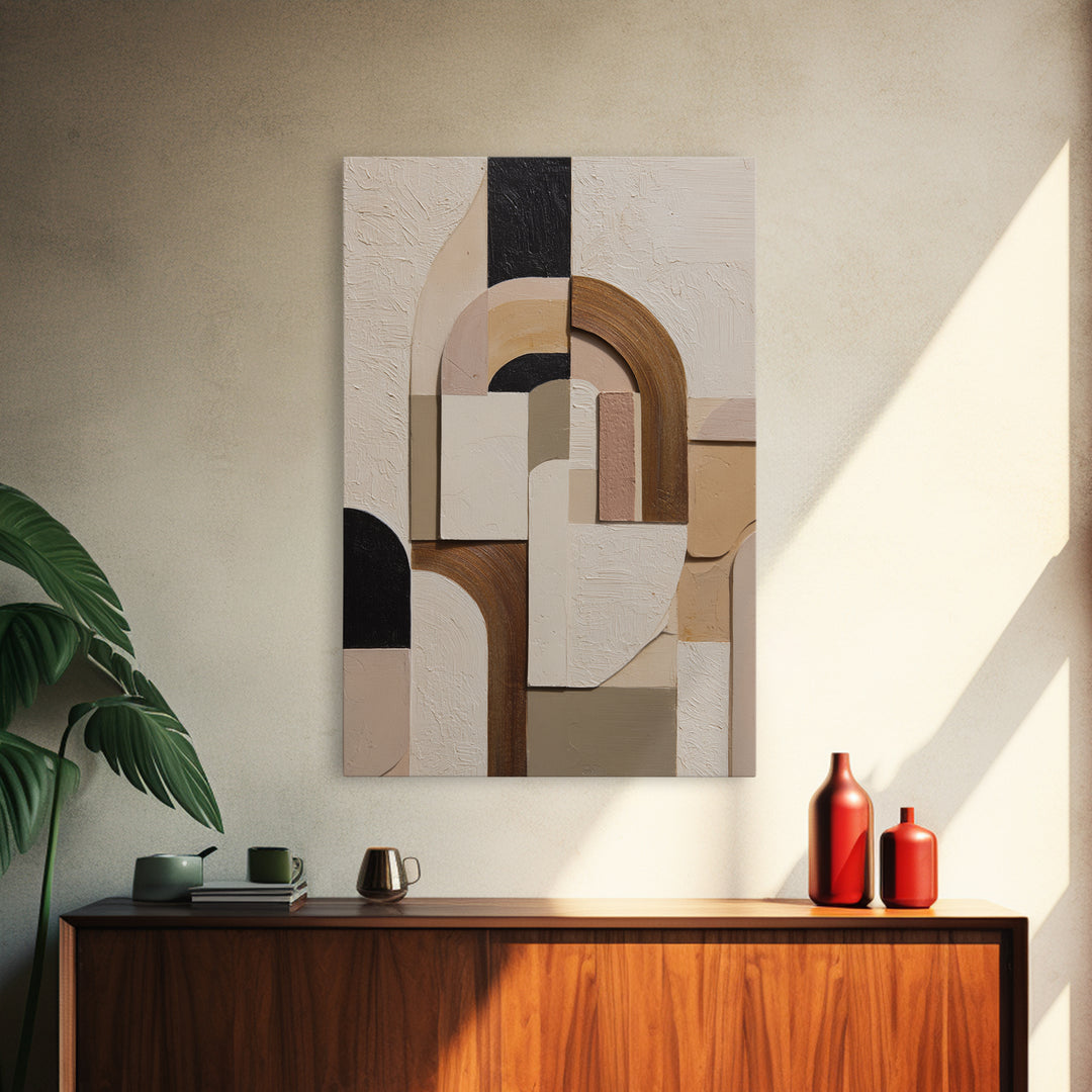 Two Overlapping Organic Shapes Canvas Print, Minimalist Art, Home Decor, Living Room Decor, Abstract Art, Minimal, Movie Poster, MIN-2x3-27
