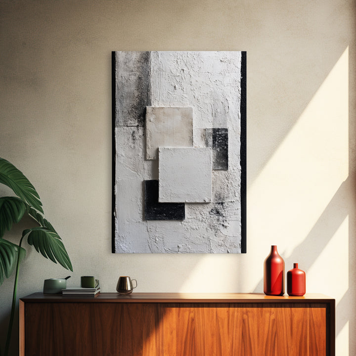 Two Overlapping Organic Shapes Framed Canvas Print, Minimalist Art, Room Decor, Living Room Decor, Abstract Art, Minimal, MIN-2x3-3