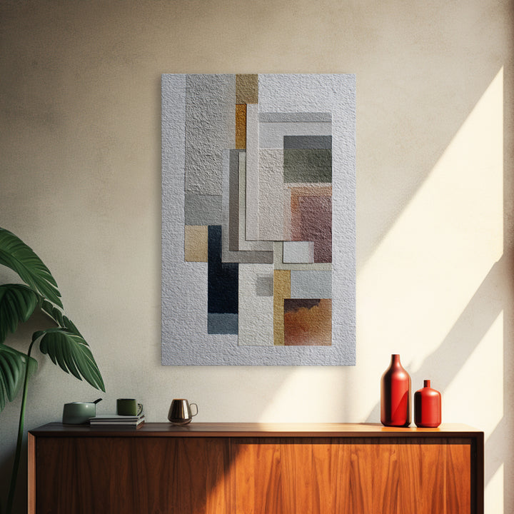 Calm Rectangle Composition Canvas Print, Minimalist Art, Statement Artwork, Living Room Decor, Fine Art, Minimal, Wall Decor, MIN-2x3-32